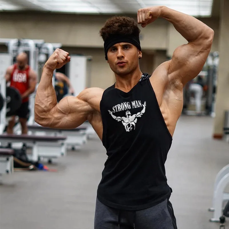 Хлопковые майки deltoid для спортзала мужские без рукавов Майки мальчиков одежда