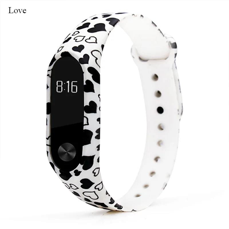 Love Mi band 2 ремень силиконовый pulseira цветной браслет ремешок для mi Band 2 умный Браслет для Xiaomi mi Band 2 - Цвет: Love