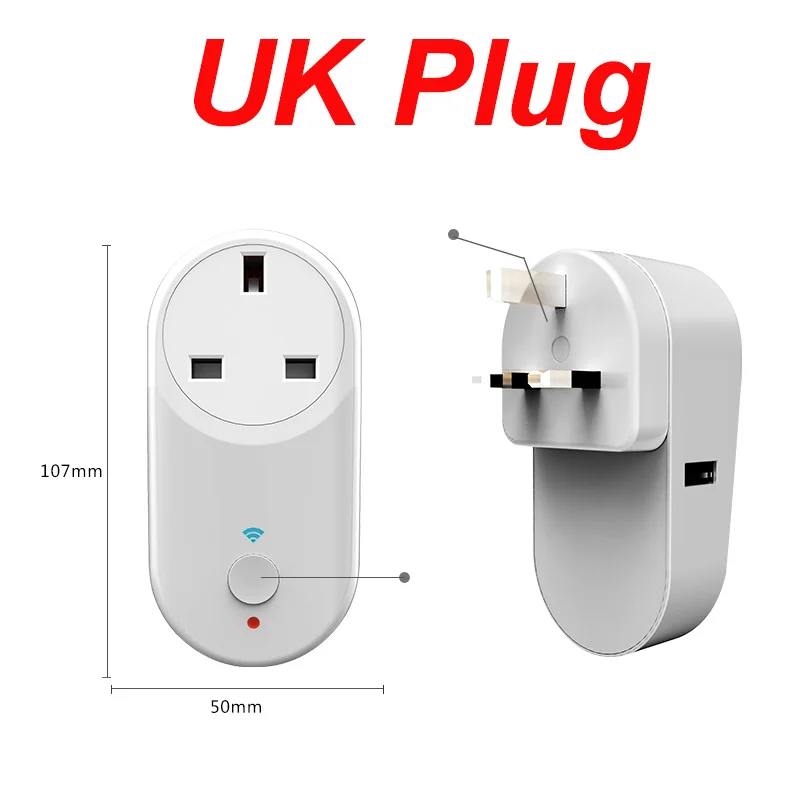 UK Model Умный Штепсель Vhome 16A EU/UK/US USB Wifi с разъемом Alexa Google home Audio, беспроводное управление, умная розетка с телефоном Android ios - Тип: UK Model