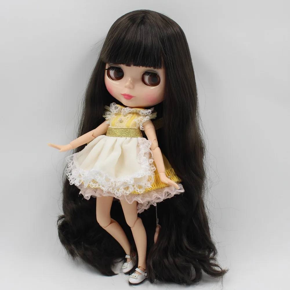 Ледяной DBS Blyth кукла licca тело желтый костюм фартук горничной одежда платье кружева