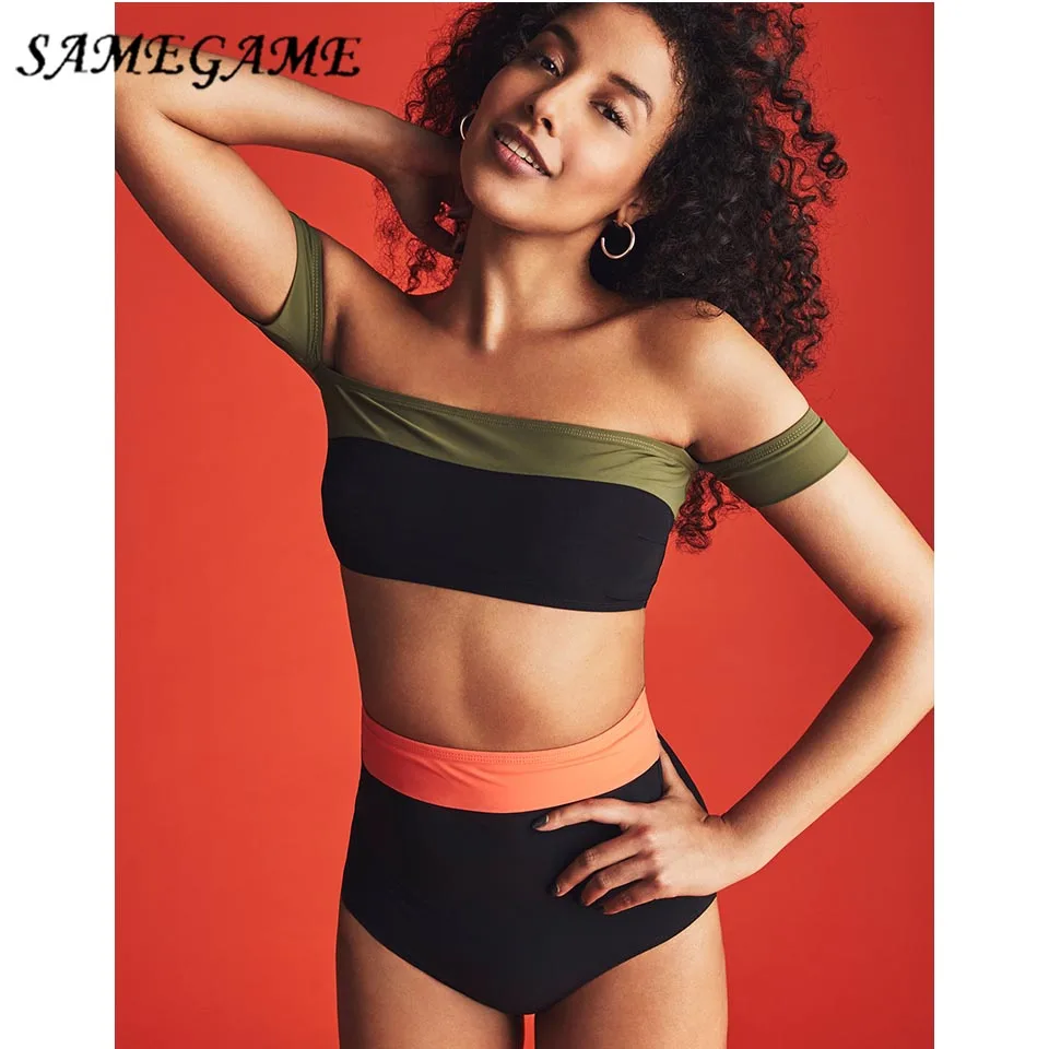 Женский купальник-бикини SAMEGAME разноцветный ручной работы пляжная одежда лето 2019