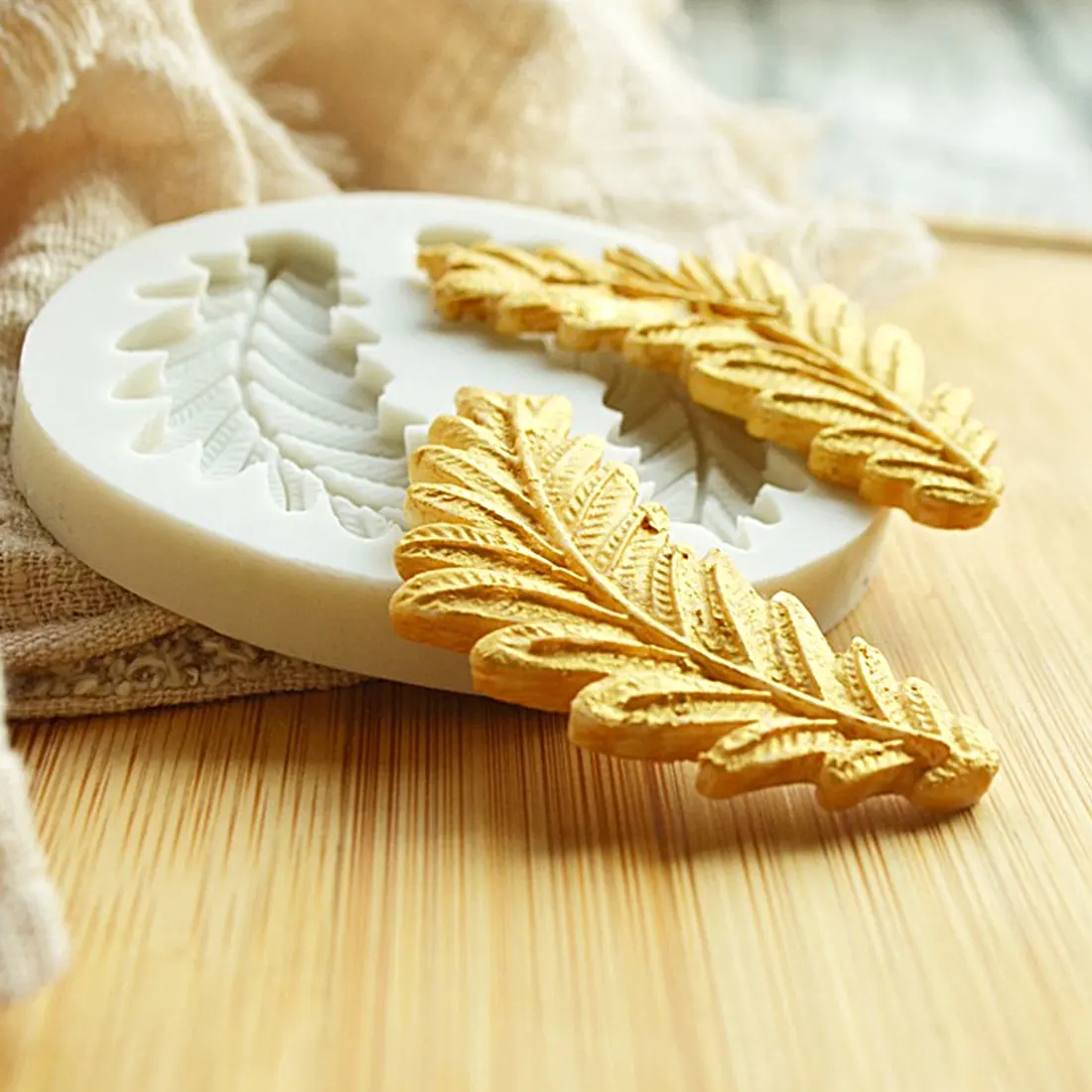 Подарочные листья водоросли оливковая ветка цветок лепесток Sugarcraft силиконовая