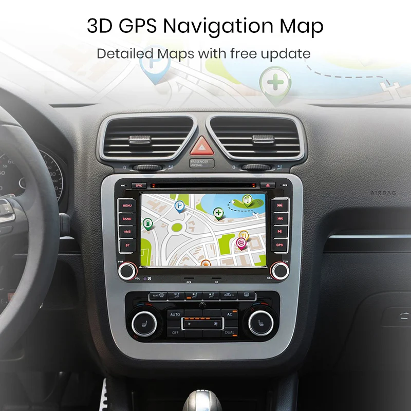 Junsun 2 DIN автомагнитола DVD GPS 7 '' bluetooth fm Радио стерео плеер для Volkswagen VW polo passat b6 jetta 6 skoda rapid авто DVD плеер камера заднего вида