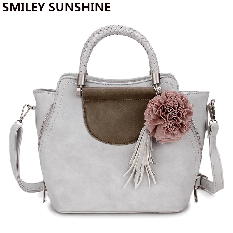 SMILEY SUNSHINE брендовая новая женская сумка с кисточкой на плечо винтажные ручные