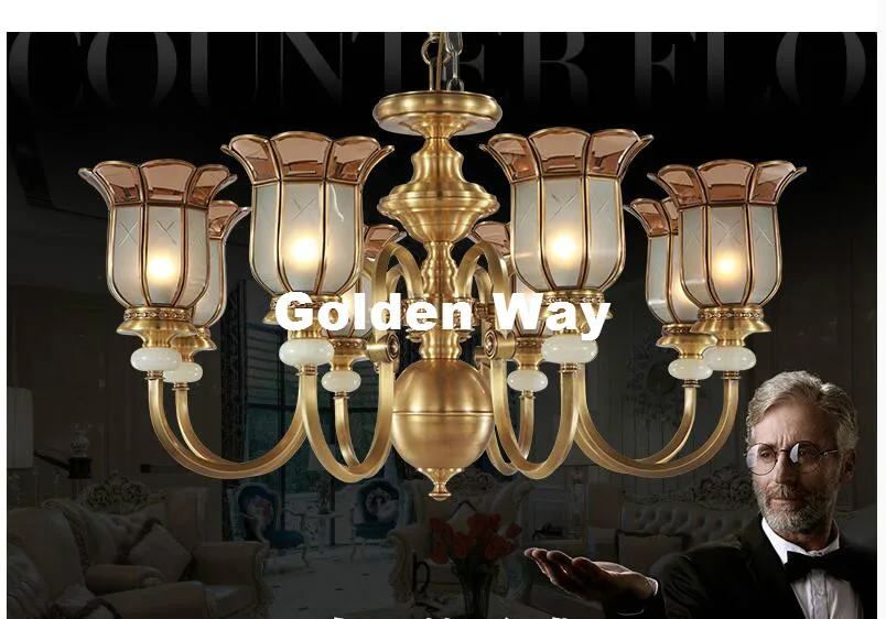 Бесплатная доставка Современная латунная Европейская хрустальная люстра