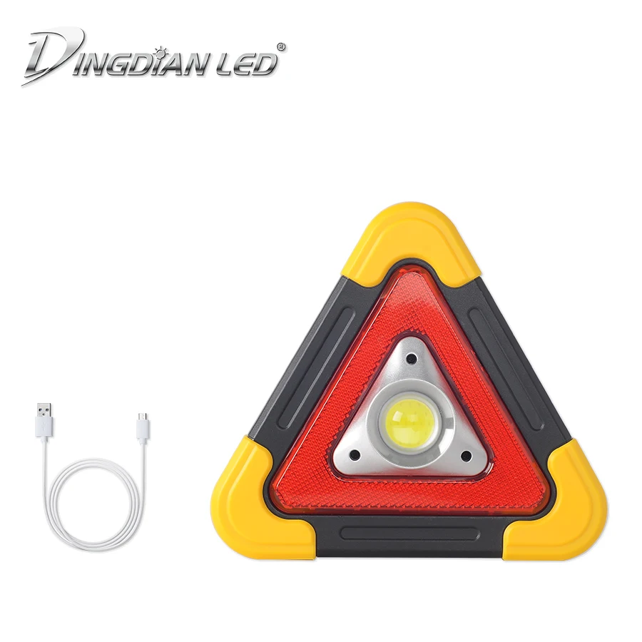 DINGDIAN LED COB перезаряжаемый треугольник аварийный портативный прожектор