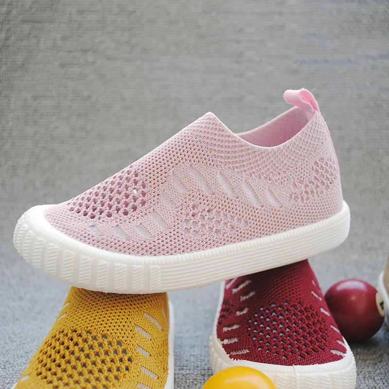 Hollow Fly Knitting Casual Shoes For Kids Boys Girls Light Weight Breathable Sneakers Cheap Footwear Children's | Детская одежда и