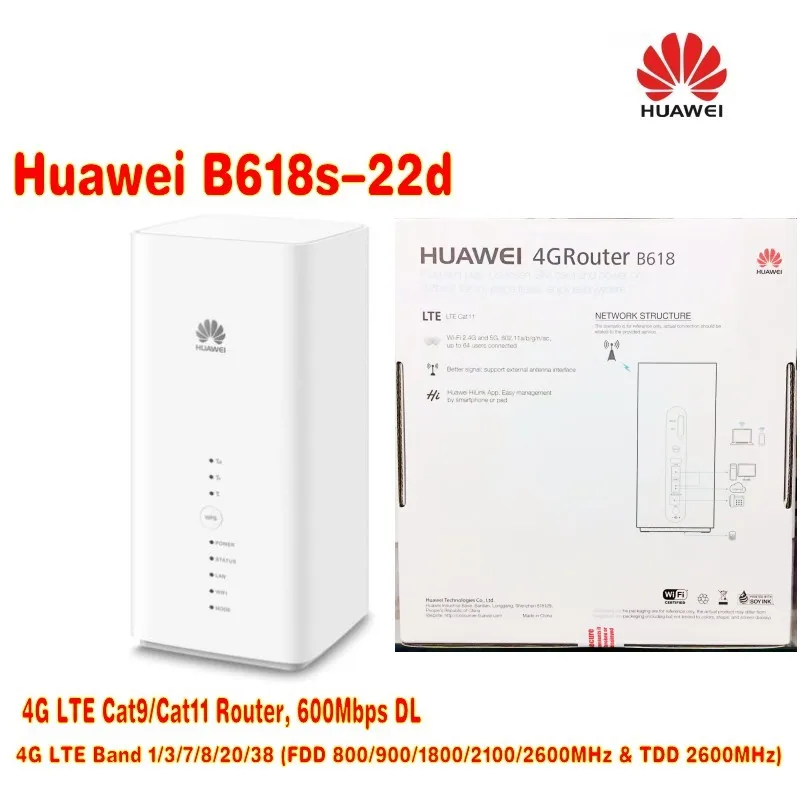 100 шт./лот Huawei Оригинальный разблокированный B618 LTE Cat11 беспроводной маршрутизатор