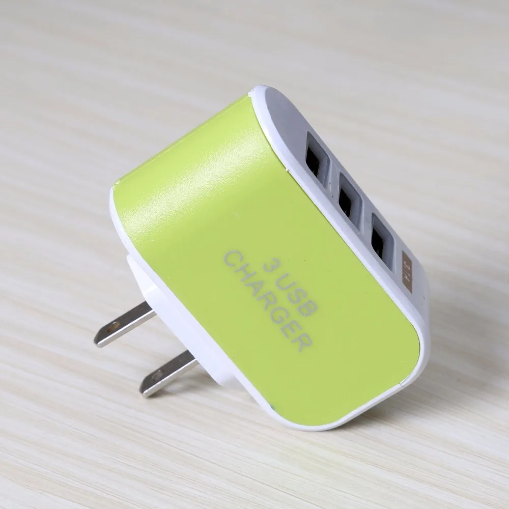 3USB яркая зарядка для мобильного телефона универсальное зарядное устройство