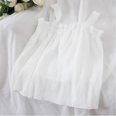 white blouse Летняя блузка, Корейская шифоновая блузка, белая рубашка, короткий топ с оборками, Boho, Женские топы и блузки, Blusas Mujer De Moda, одежда - Цвет: white blouse