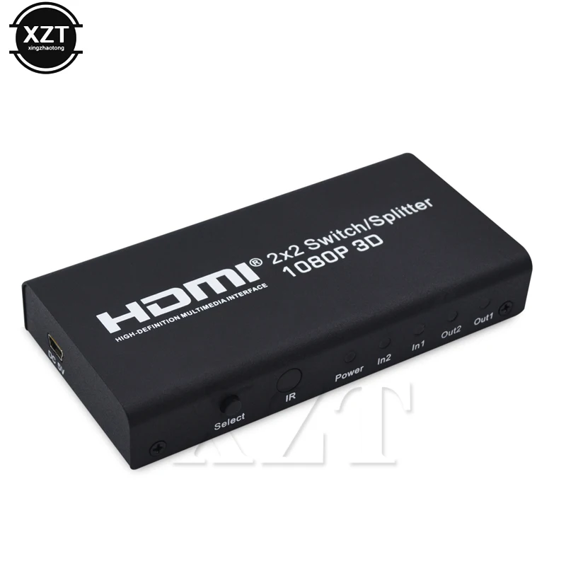 1 шт. 2X2 переключатель сплиттер HDMI совместимый V1.4 Поддержка Full HD 1080P 3D 2 Входное