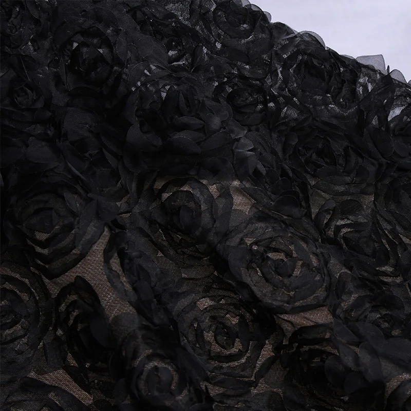 Черные цветы для пошива свадебного платья материал шитье пол накрытие стол африканская химическая кружевная лента круглый лучший текстиль.