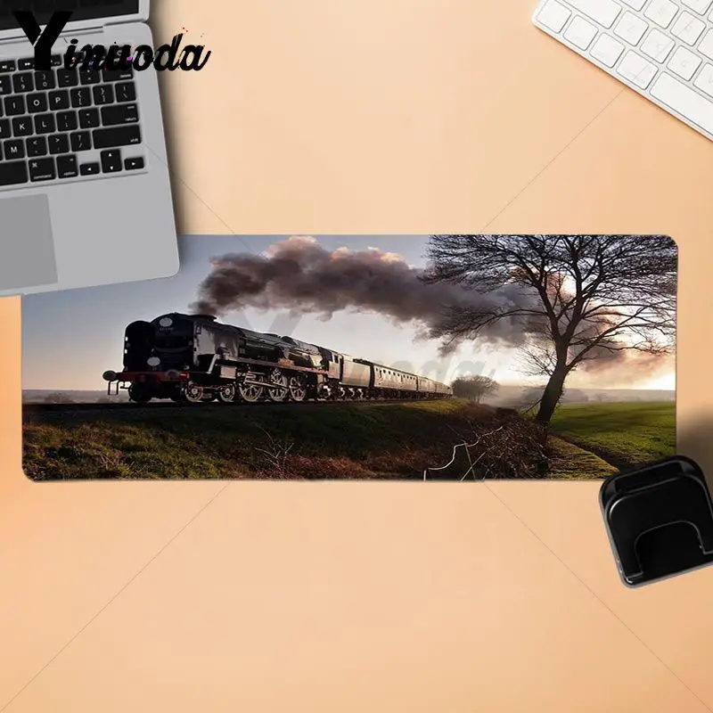 Lock Edge 30x90cm Yinuoda Поезд идет в гору большой коврик для мыши PC компьютерный коврик маленькие игровые коврики для мыши Натуральный каучук игровой коврик для мыши Настольный коврик - Цвет: Lock Edge 30x90cm