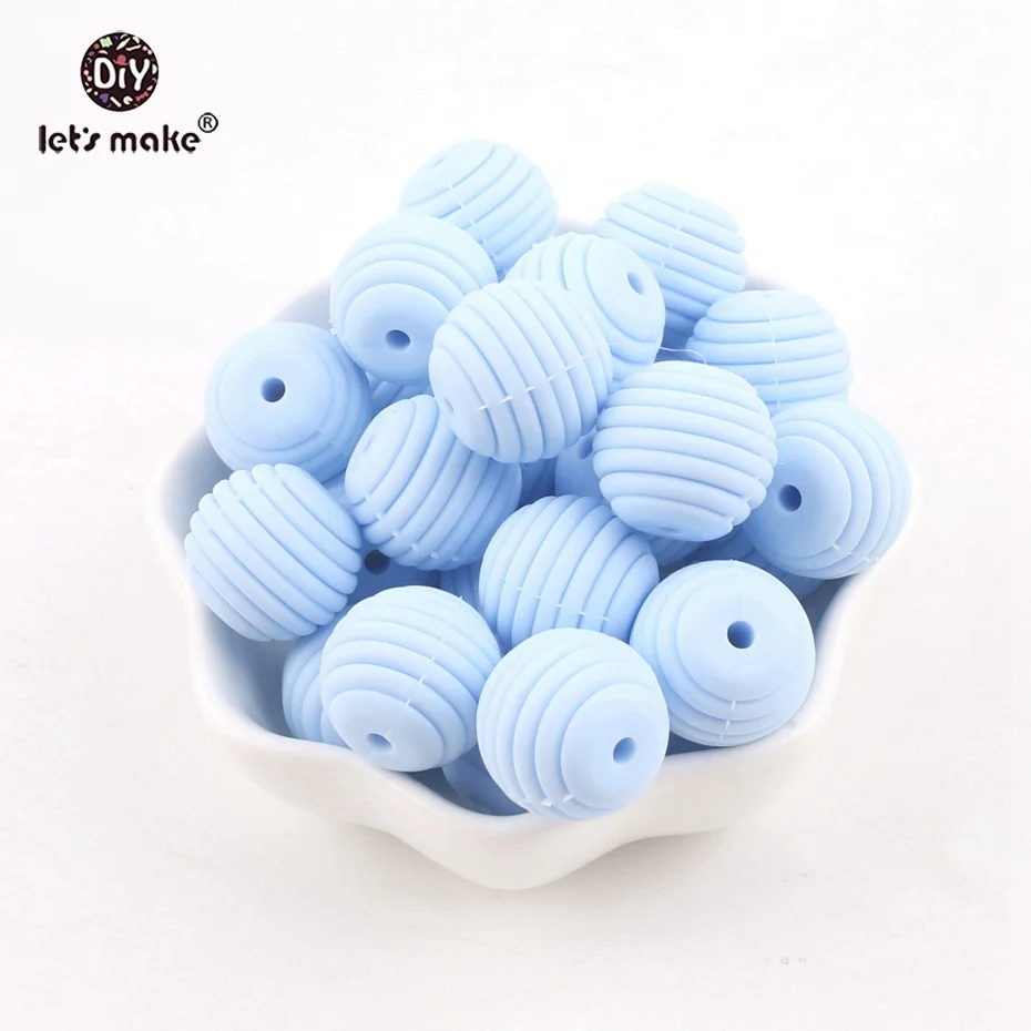 blue spiral beads Давайте сделаем мятный цвет спиральные бусины 5 шт. 15 мм Силиконовые Круглые DIY Уход ювелирные аксессуары в виде бусин BPA Бесплатно Детские Прорезыватели - Цвет: blue spiral beads