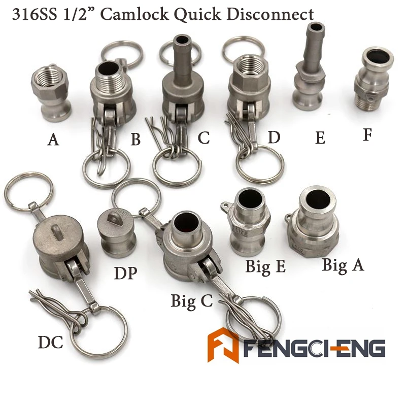 316 SS 1/2 &quotCamlock БЫСТРОРАЗЪЕМНАЯ камера и паз фитинг Homebrew пивной насос труба