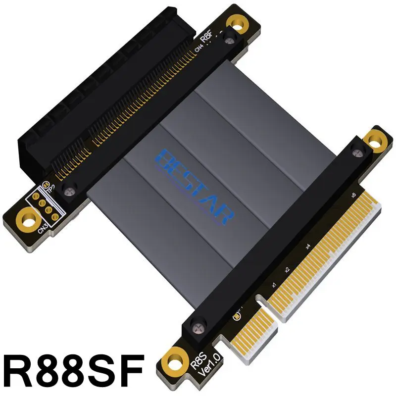 Удлинительный кабель PCIe x8 расширитель переходника 8x PCI e 5 см 10 20 30 50 60 80 100 Gen3.0 для 1U