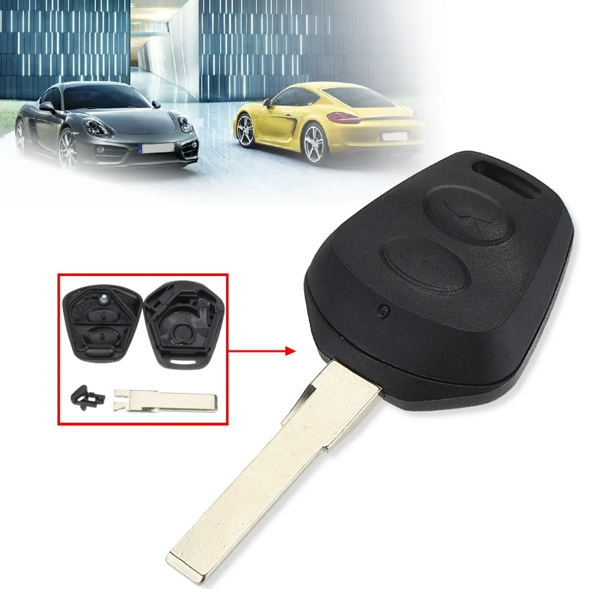 2 Buttons Lock Trunk Car Remote Key Fob Case Shell Replacement For Porsche Boxster S 986 911 996 | Автомобили и мотоциклы