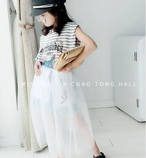 Летняя юбка для девочек новинка 2019 модная детская одежда в Корейском стиле