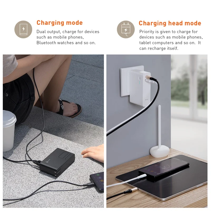 Baseus 10000 мАч USB зарядное устройство, внешний аккумулятор USB C PD, быстрая зарядка 3,0, внешний аккумулятор для iPhone 11, портативное Внешнее зарядное устройство