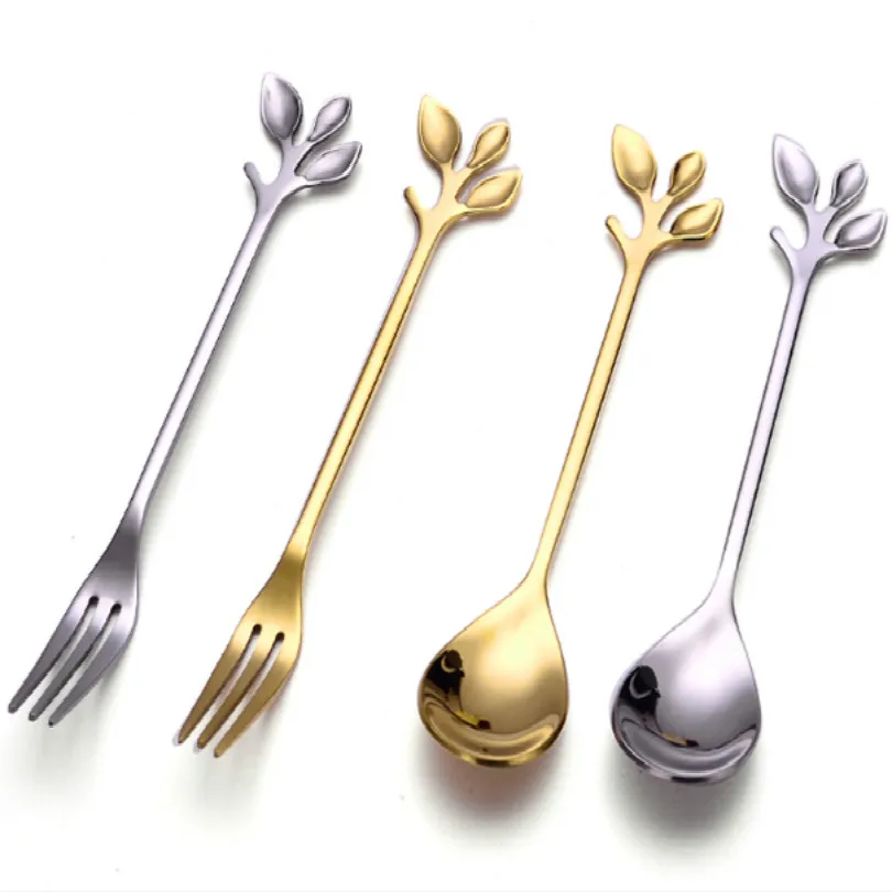 

luxury stainless steel spoons coffee spoon tea spoon golden silver free shipping