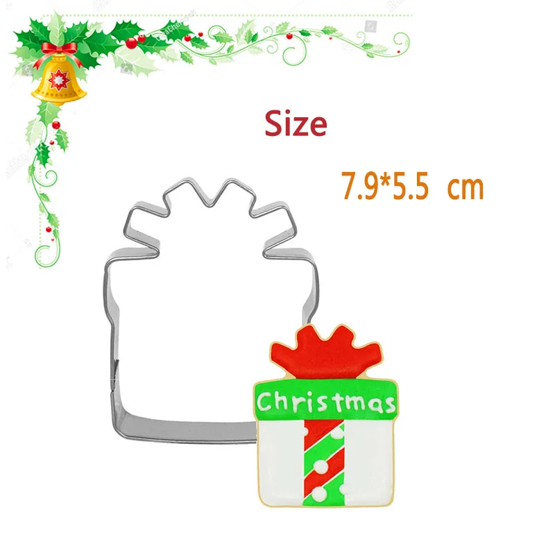 Christmas gift Рождественская выпечка бисквит Фондант Резак, рождественские инструменты для резки печенья пряничный домик человек DIY Инструменты для выпечки тортов - Цвет: Christmas gift