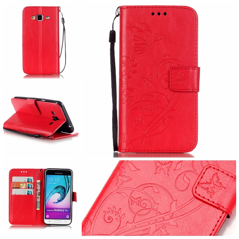 Кожаный чехол-книжка для samsung Galaxy J3 J36 6 SM-J320F/DS SM-J320FN SM-J320H/DS JSM-300F SM-J300H