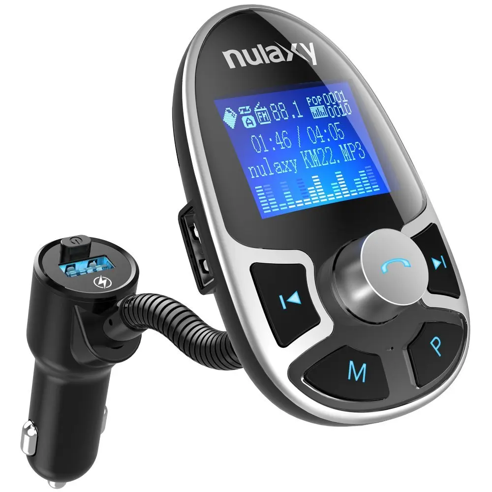 Nulaxy FM Bluetooth передатчик Быстрая зарядка модулятор Автомобильный MP3 плеер