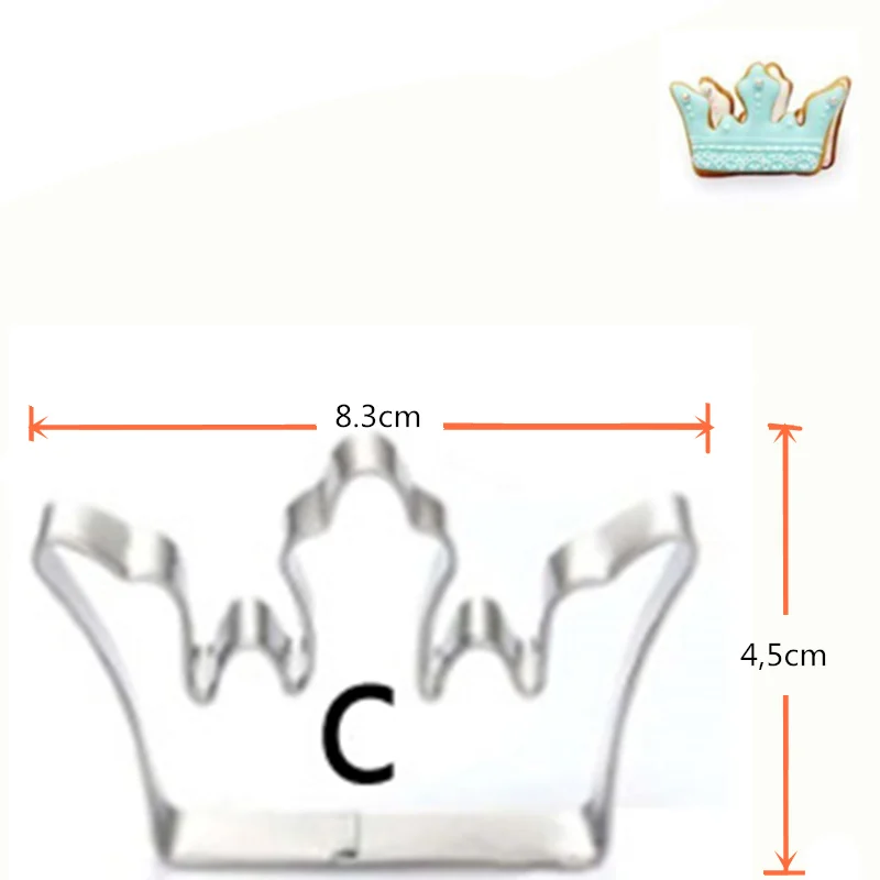 4 шт./компл. форма королевской короны из нержавеющей стали резак печенья для