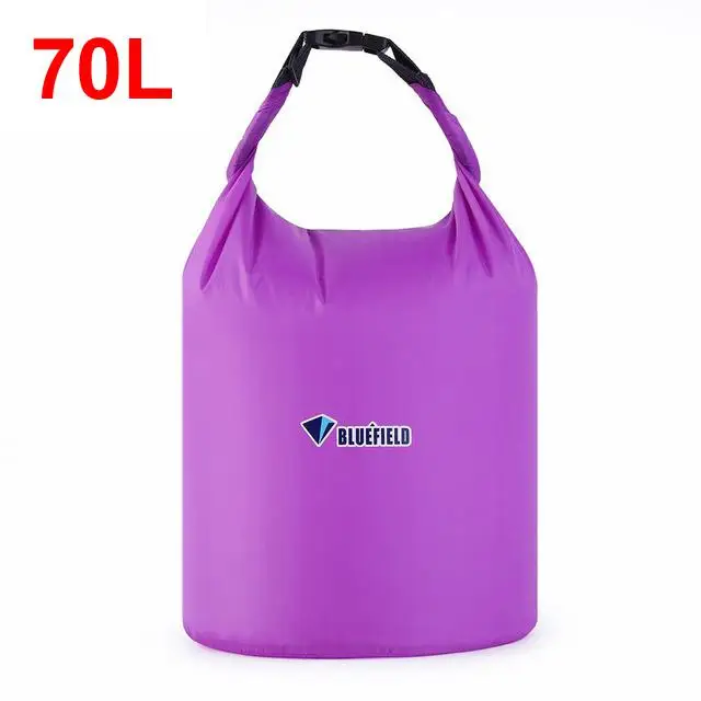 5 цветов портативный 40L 70L водостойкая наружная сумка для хранения сухая сумка для каноэ каяк Рафтинг Спорт Кемпинг оборудование Дорожный комплект - Цвет: 70L purple