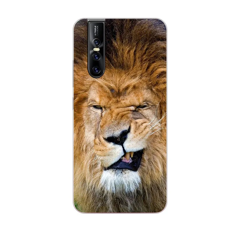 Vivo V15 Pro Case Silicon Beast animal Painting Soft TPU Back Cover for Phone protect Bags shell |