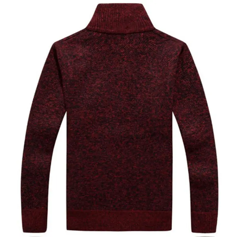 Новый мужской кардиган свитер с воротником мандарин длинный рукав толстый