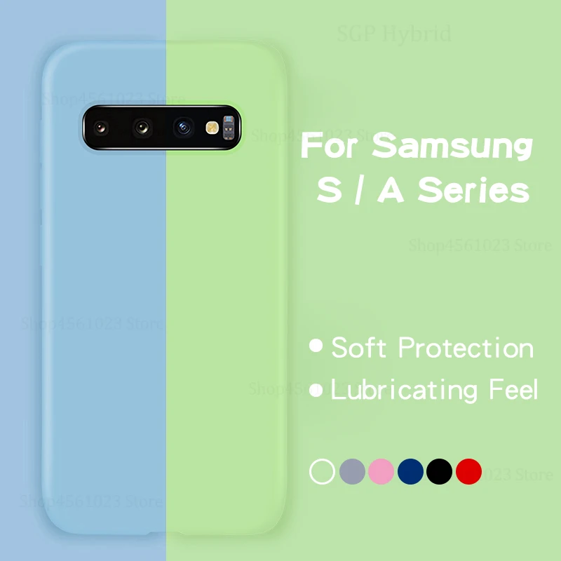 Фирменная мягкая и гибкая Лето жидкий силиконовый чехол для Samsung Galaxy S8 S9 S10 плюс S10E