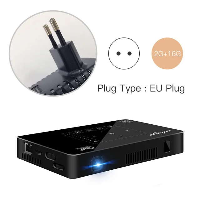 SLGP10EU Salange P10 мини-проектор для мобильного телефона СВЕТОДИОДНЫЕ мобильный Projetor Android WI-FI Bluetooth 8000 mAH Батарея HDMI в Портативный проектор - Цвет: SLGP10EU