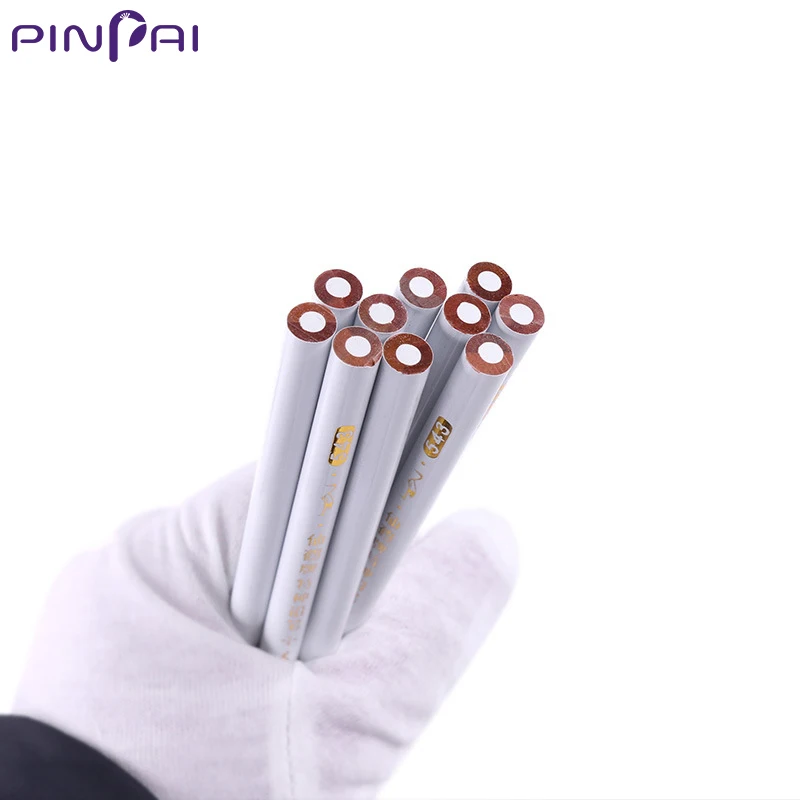 

5PCS Nail Art Dotting Pen White Pencil for Sticking Rhinestone Decoration Practical Nail Beauty DIY Tools Wax Core Pencil F059