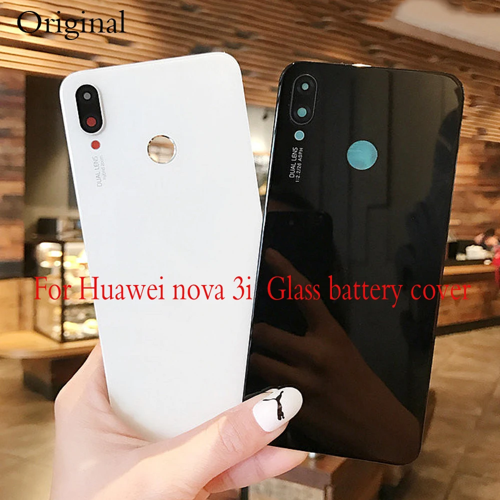 Оригинальная 3D стеклянная задняя крышка батарейного отсека для Huawei nova 3i nova3i (P Smart