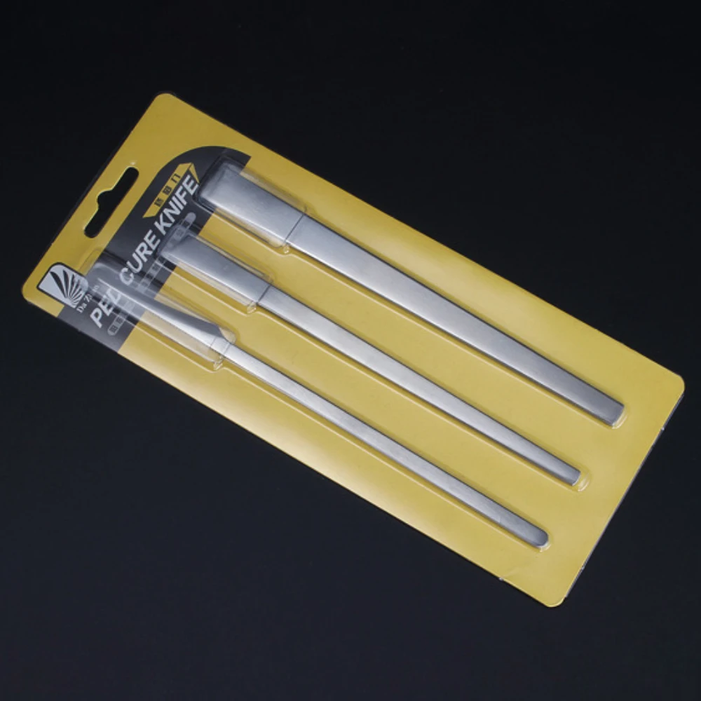 3 шт. Набор ножей для педикюра из нержавеющей стали ног Бритва ногтей средство