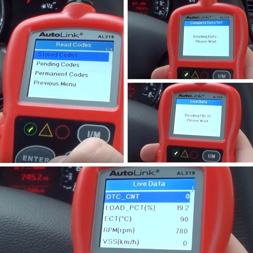 Autel AutoLink AL319 автомобильный диагностический инструмент DIY считыватель кодов