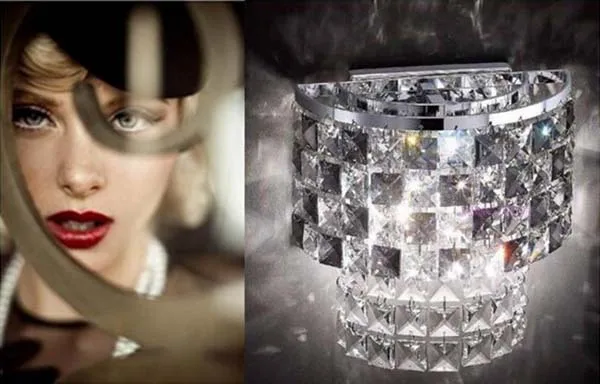 Горячая продажа хрустальные настенные бра с E14 лампы хром/золото гостиной