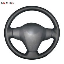 Black PU Artificial Leather Car Steering Wheel Cover for Toyota RAV4 2006-2012 Vios 2008-2013 Yaris 2007-2011