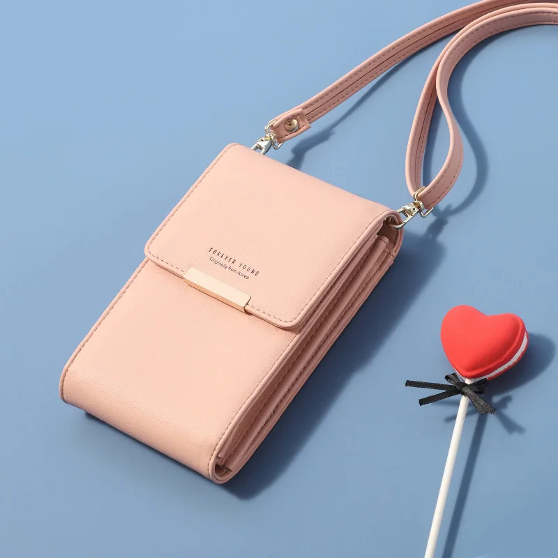 Style 2 pink Сумка на плечо с отделением для ID карты, диагональные сумки для мобильных телефонов, многофункциональные женские кошельки, вместительные сумки-мессенджеры - Цвет: Style 2 pink