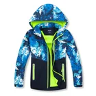 Куртка со съемной шапкой для мальчиков и девочек, верхняя одежда, ветровка, водонепроницаемое пальто, детская куртка с капюшоном для мальчиков, Осень-зима