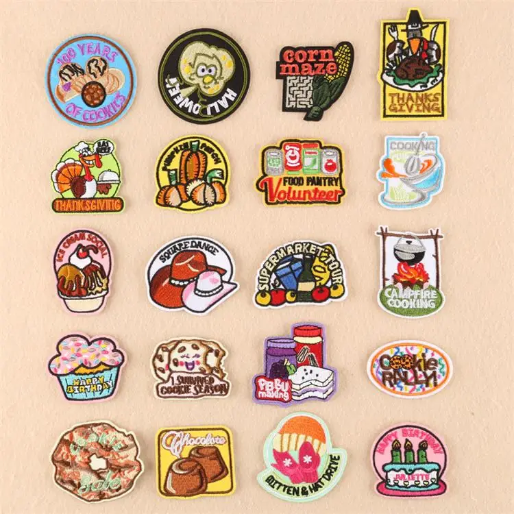 

Stick On 10 pcs Embroidered patches iron on Jeans coat tshirt bag shoe hat decor repair Motif emblem accessory diy