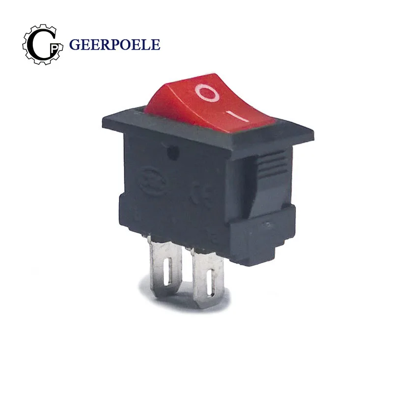 10 шт./лот 15*10 красный 2 Pin 250V 3A переключатель лодки оснастки SPST вкл выкл положения