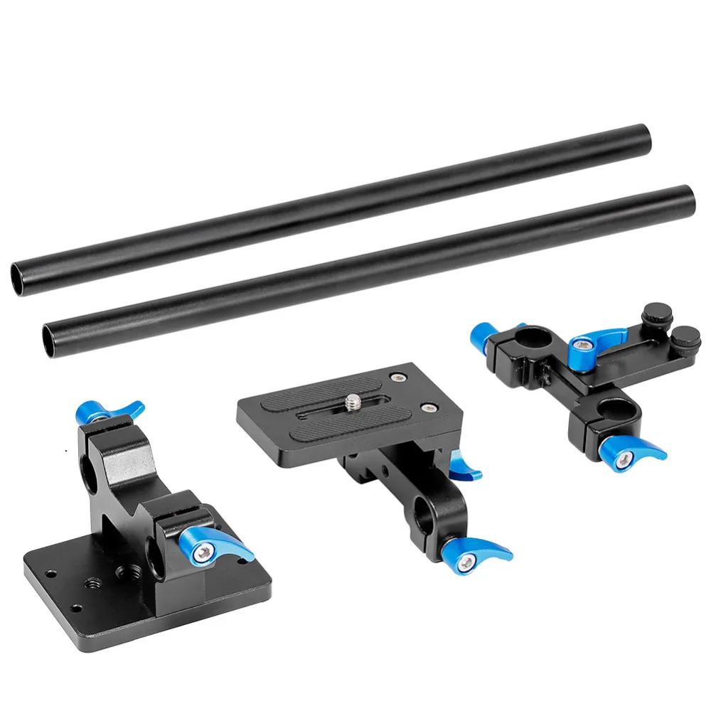 Neewer AluminumRail Movie Making System 15 мм стержень Rig опорная пластина 1/4 &quotвинт БЫСТРОРАЗЪЕМНАЯ