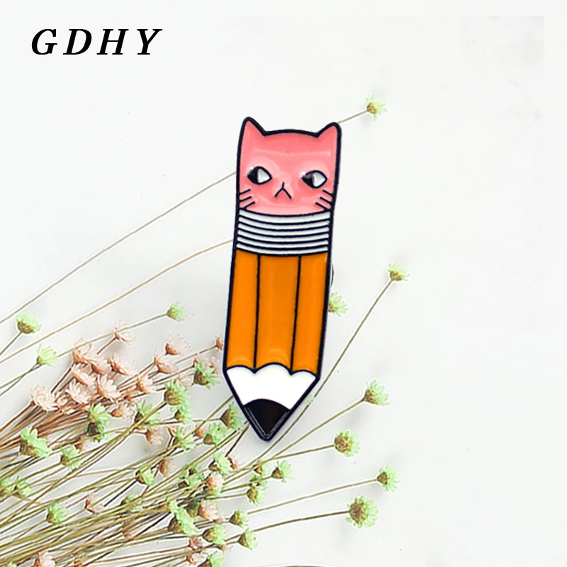 GDHY милый котенок фотокарандаш с розовым котом ластик для лица эмалированные