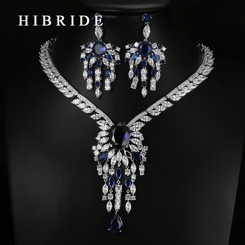 HIBRIDE роскошный стиль Цветочная форма AAA Кулоны из фианита свадебные женские