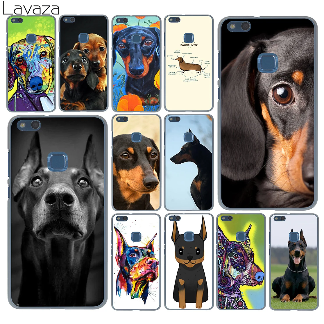 Милый чехол Lavaza с изображением таксы и собаки Doberman для Huawei P30 P20 Pro P9 P10 Plus P8 Lite Mini 2016