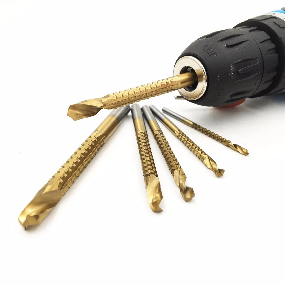 6 шт. фрезы с титановым покрытием 3/4/5/6/6 5/8 мм|hss drill|drill sawsaw drill |