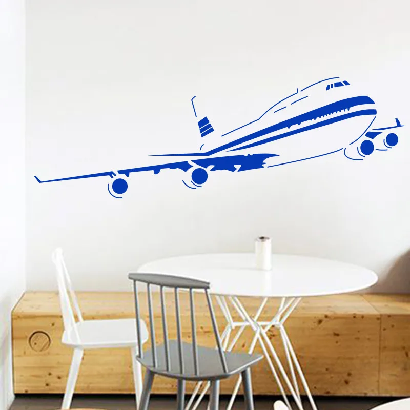 Art decor hot selling environmental removable home decor Big air Plane wall sticker for living room or bedroom