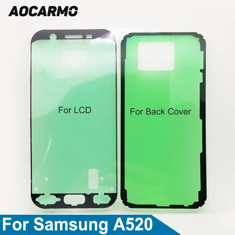 Aocarmo Front LCD Display Screen Frame Adhesive Back Battery Cover Sticker Glue Tape For Samsung Galaxy A5( 2017) A520 A520F